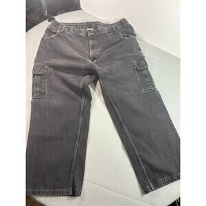 Y2K Duke Haband Baggy Black Cargo Jeans Men’s 42 Relaxed Fit 90s Streetwear